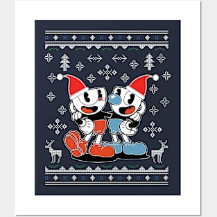 Cuphead Christmas Knit Posters and Art